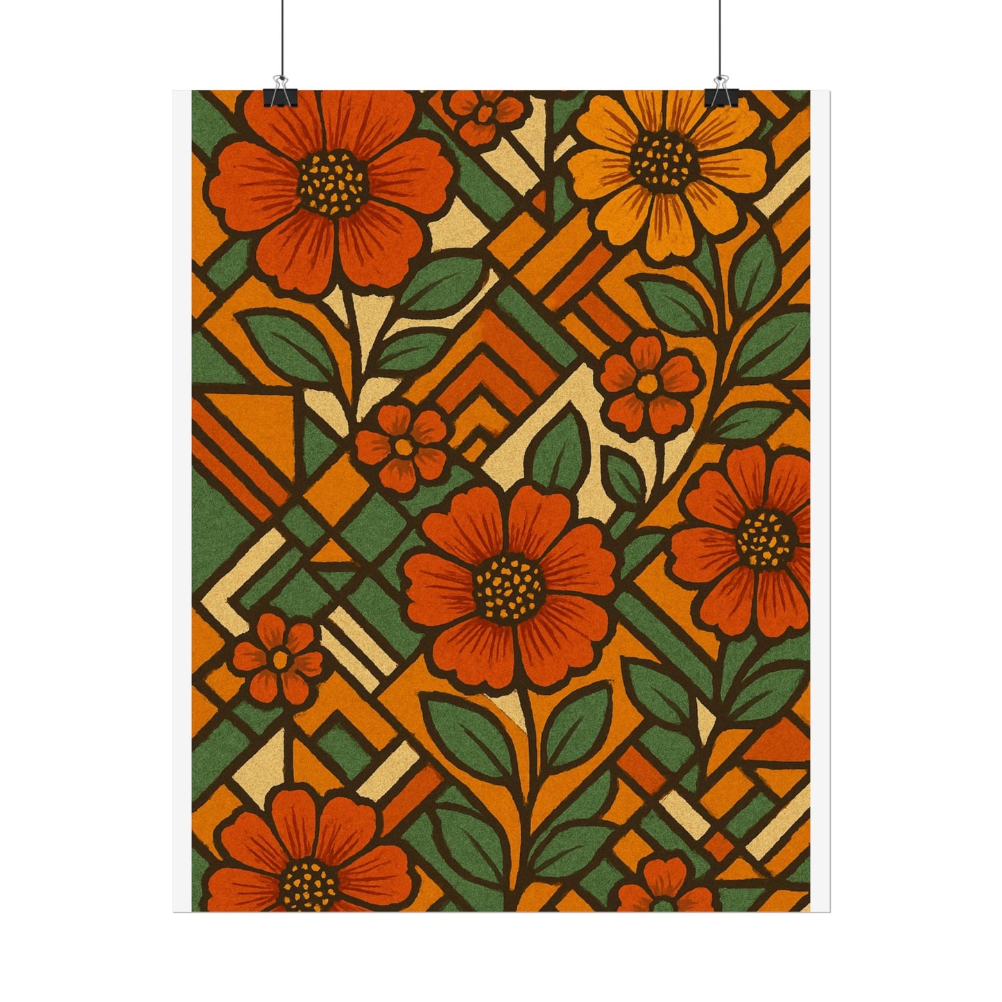 Geometrical Floral Print - Perfect For Home