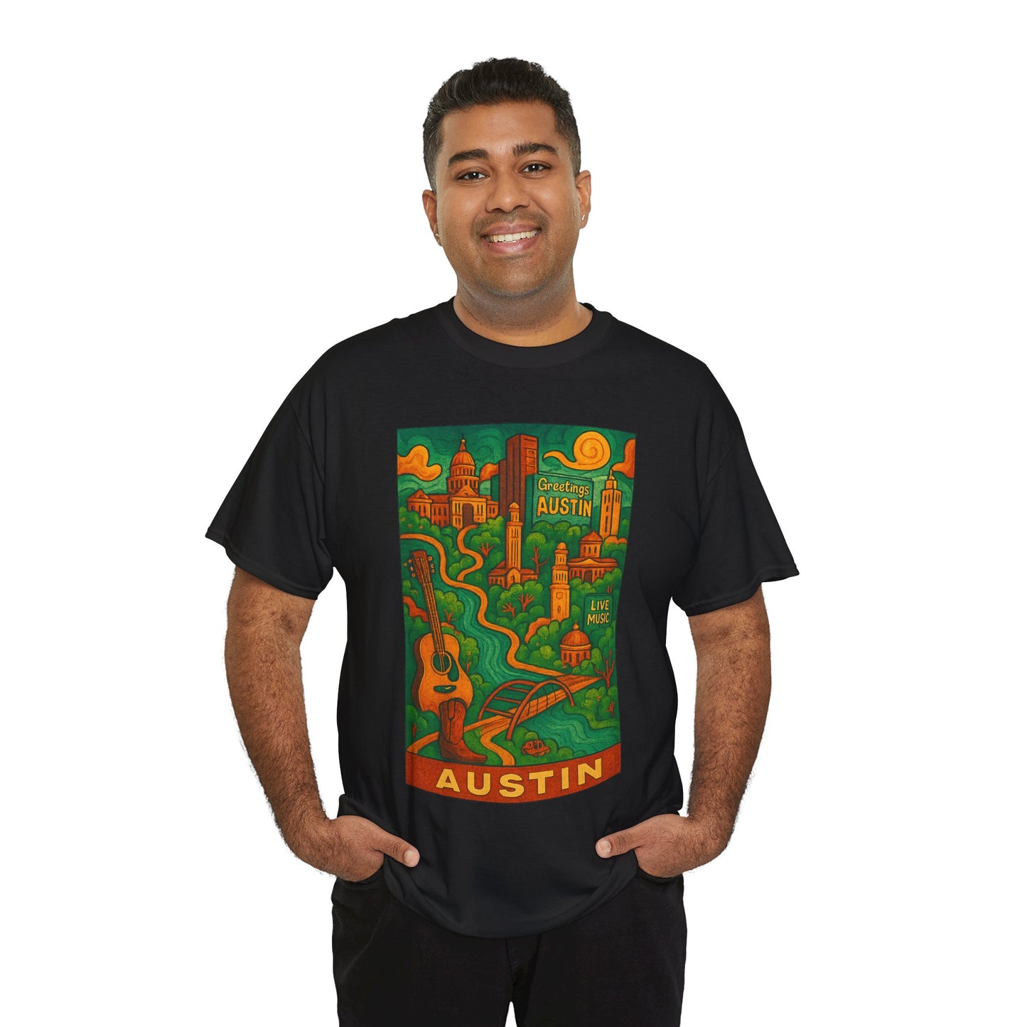 Adult Unisex Austin Surreal Graphic Tee (North America Customers)