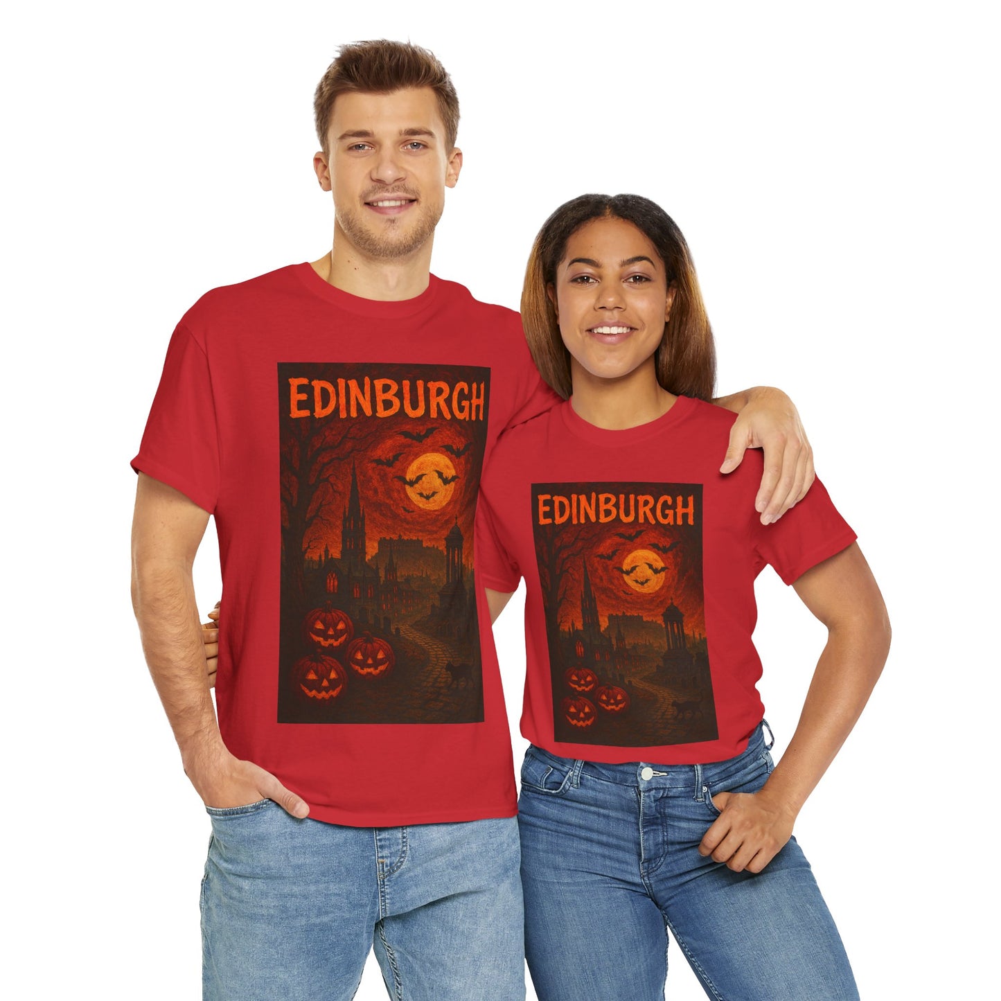 Adult Unisex Surreal Halloween Edinburgh Tee,