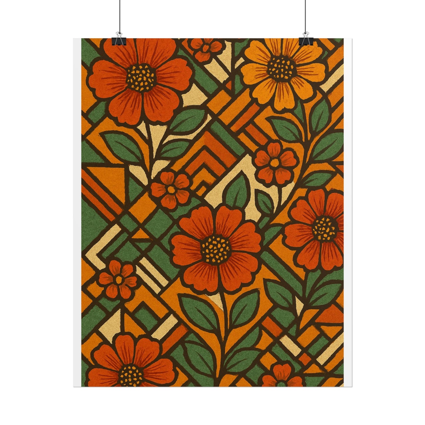 Geometrical Floral Print - Perfect For Home