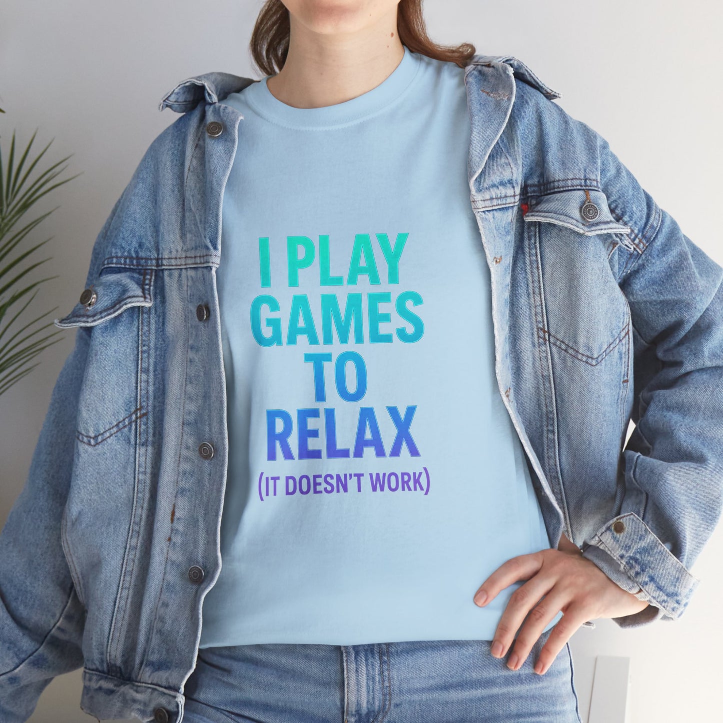 Relaxing Gamer T‑Shirt – "I Play Games to Relax (It Doesn't Work)"