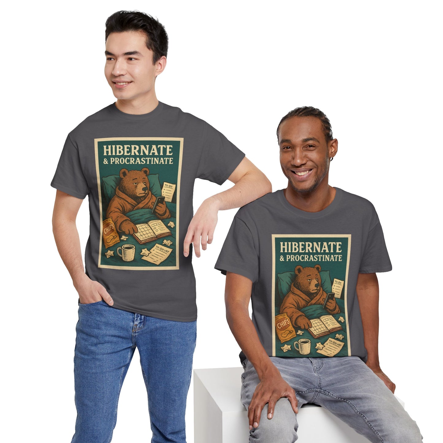 Men's Hibernate & Procrastinate Bear Tee