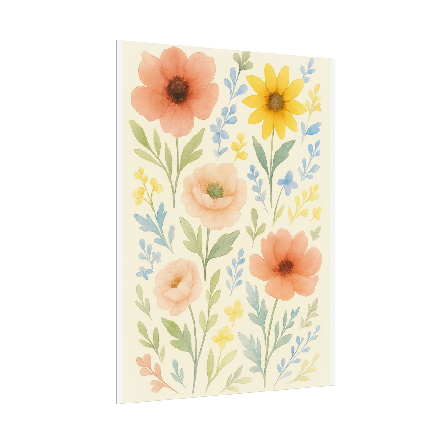 Vintage Watercolour Floral Art