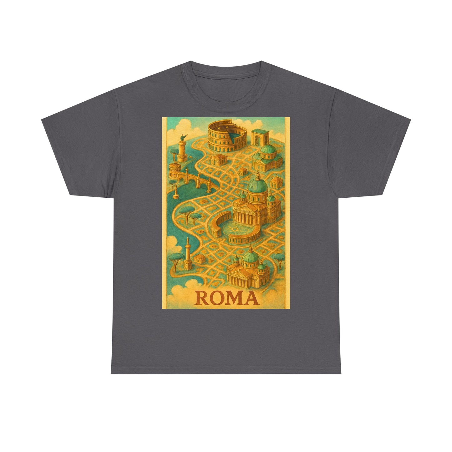 Adult Unisex Surreal Vintage Roma Map Tee