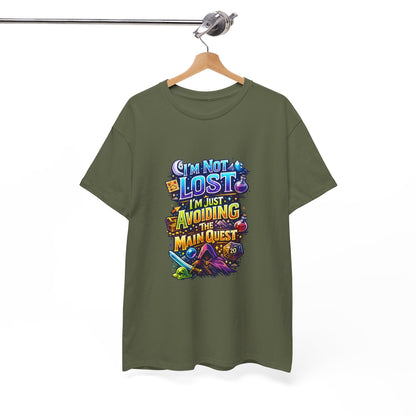 "I’m Not Lost, I’m Just Avoiding the Main Quest" Graphic Tee