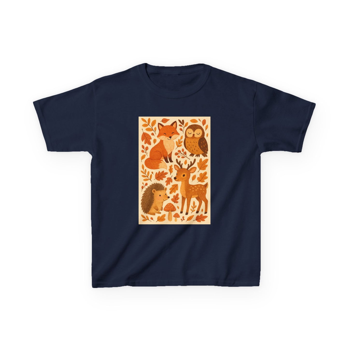 Autumn Forest Animal Kids Tee
