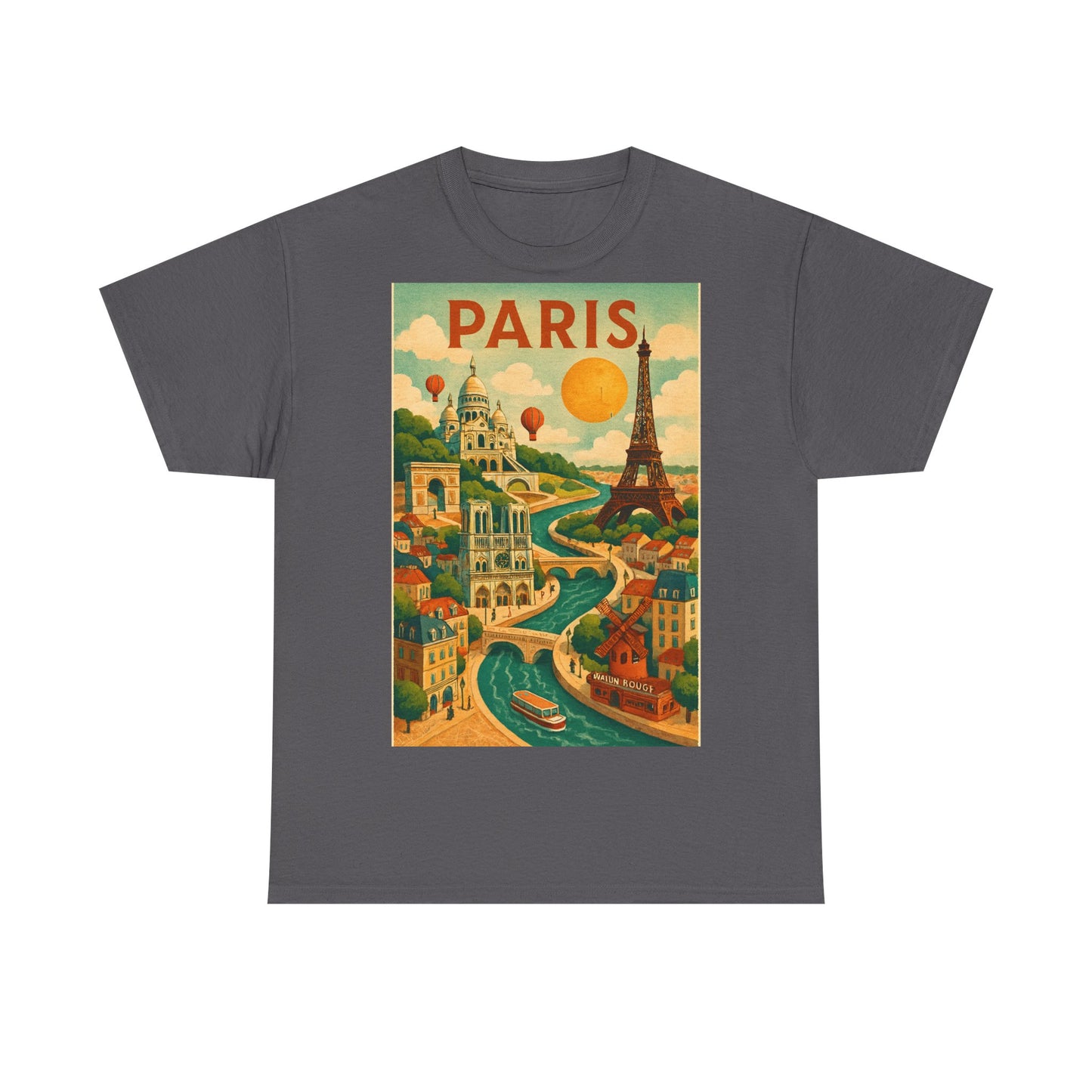 Adult Unisex Surreal Vintage Paris Graphic Tee