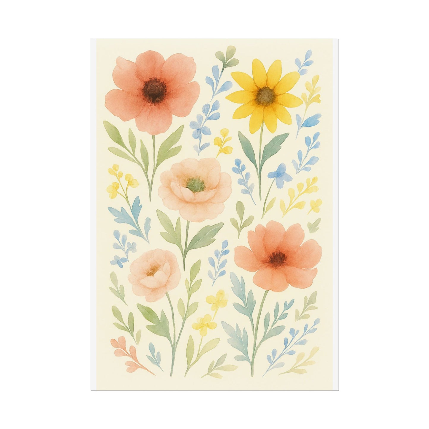 Vintage Watercolour Floral Art