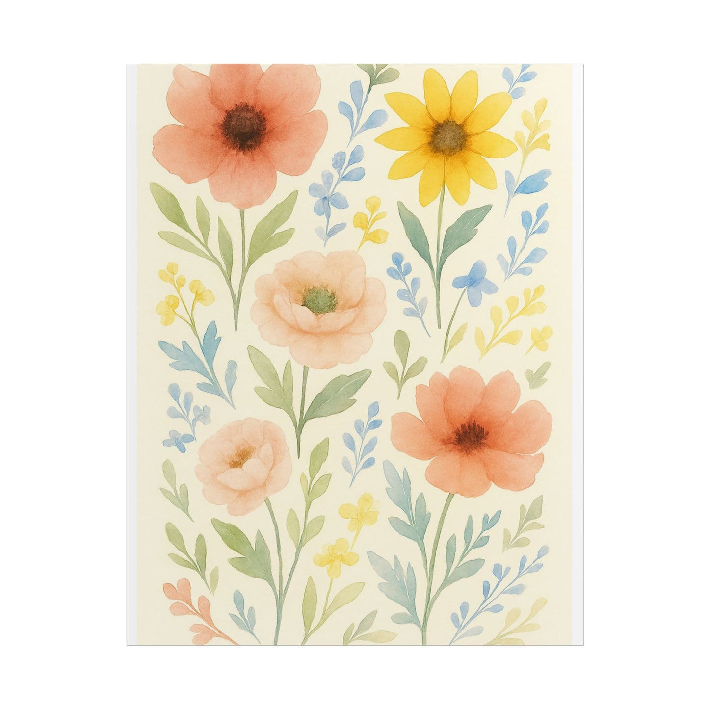 Vintage Watercolour Floral Art
