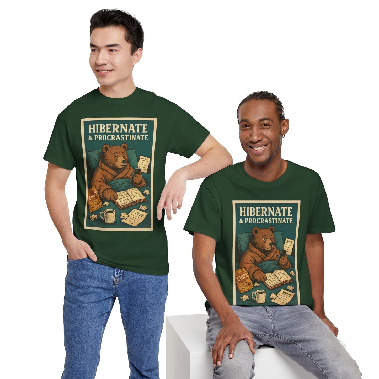 Men's Hibernate & Procrastinate Bear Tee