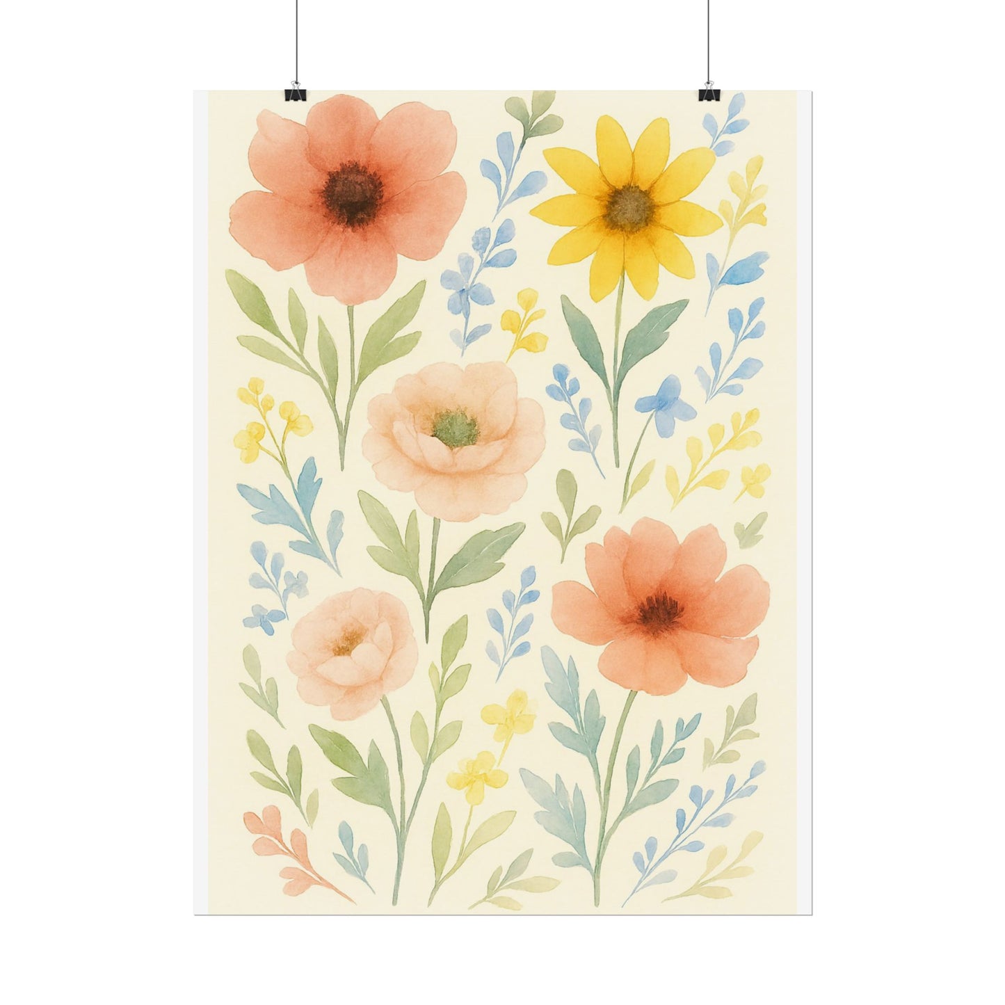 Vintage Watercolour Floral Art