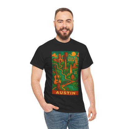 Adult Unisex Austin Surreal Graphic Tee (North America Customers)