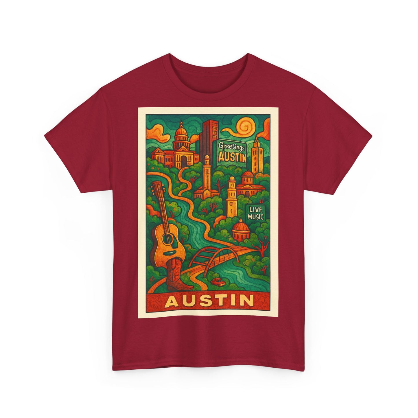 Adult Unisex Austin Surreal Graphic Tee
