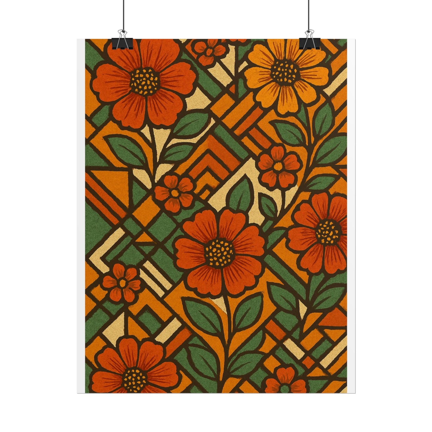 Geometrical Floral Print - Perfect For Home