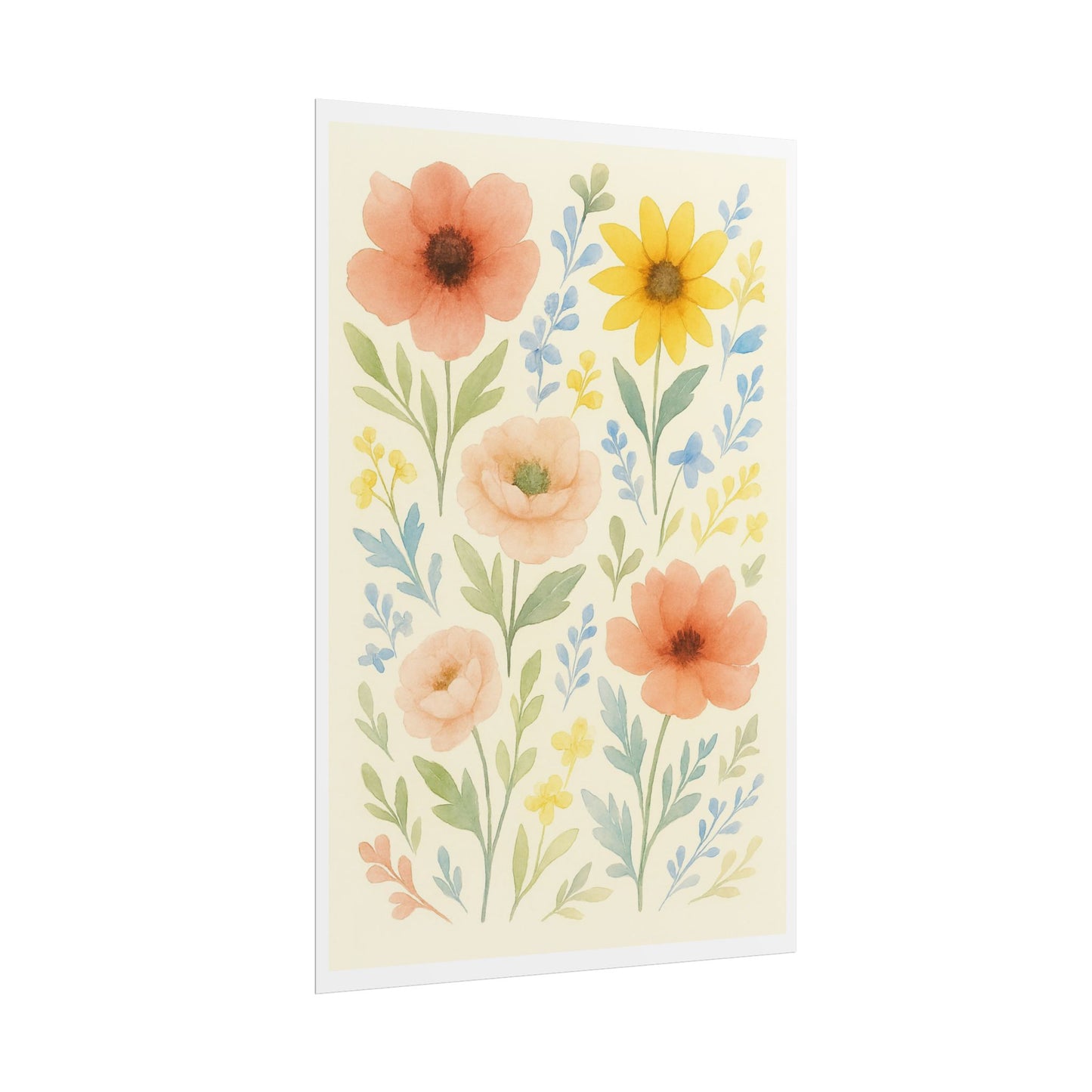 Vintage Watercolour Floral Art