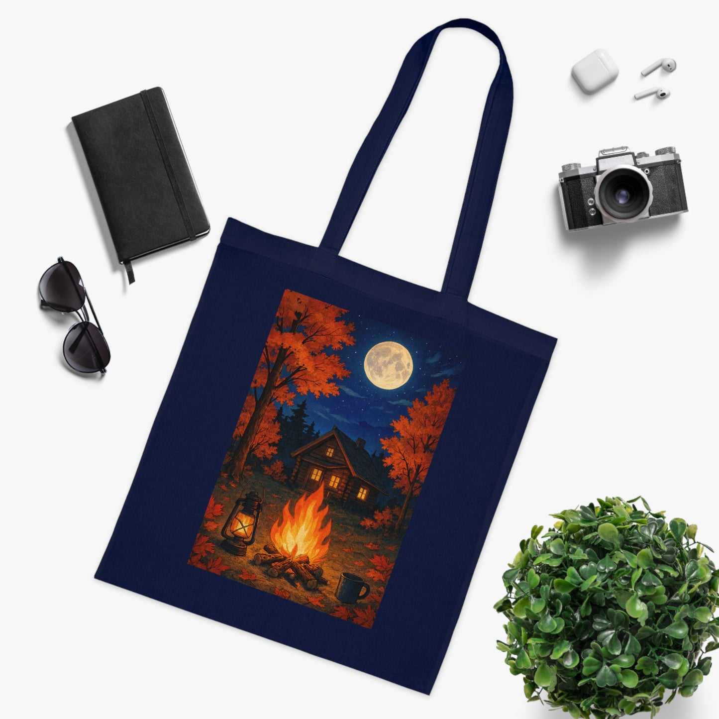 Cozy Autumn Fall Nights Cotton Tote Bag