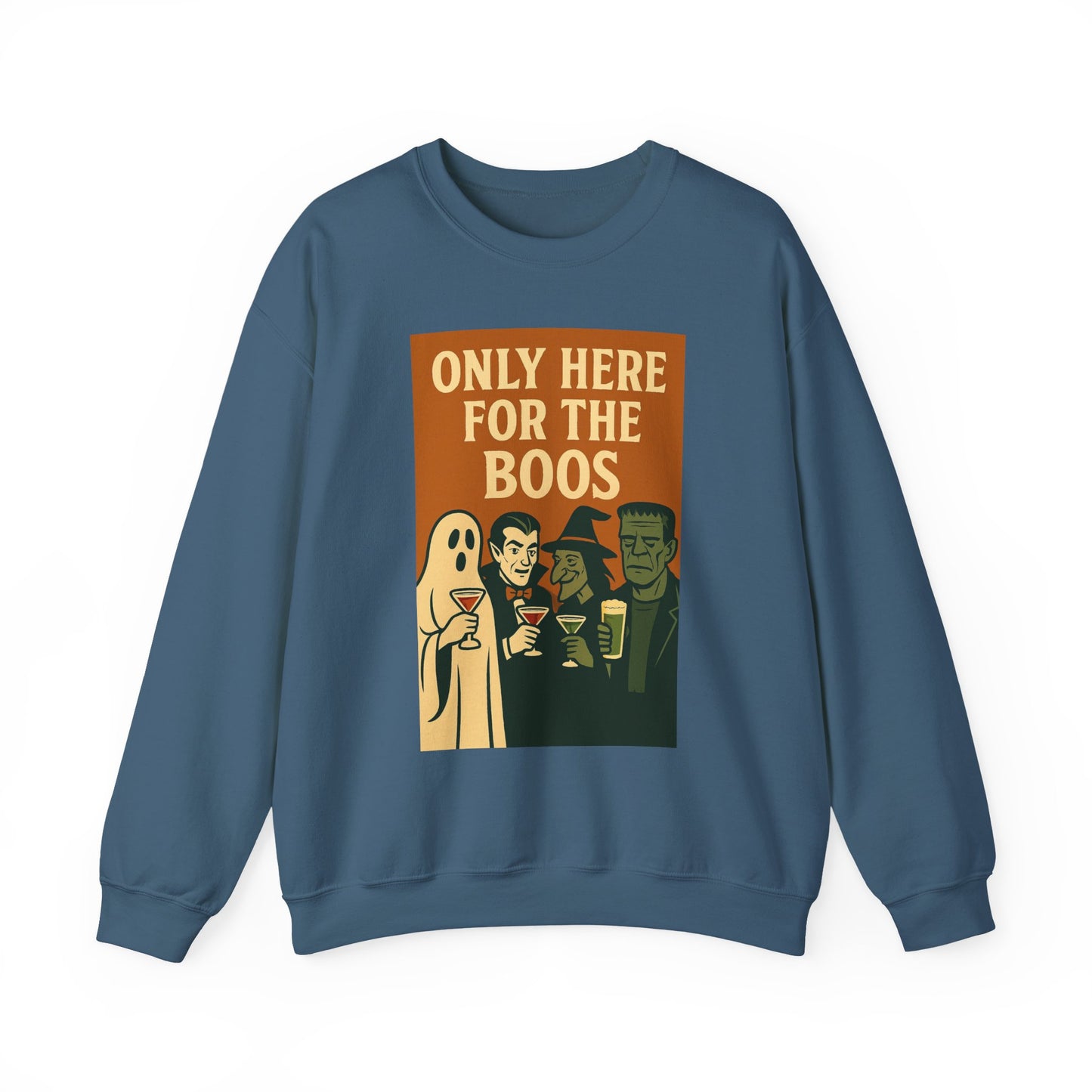 Adult's Unisex Only Here For The Boos Sweatshirt Crewneck
