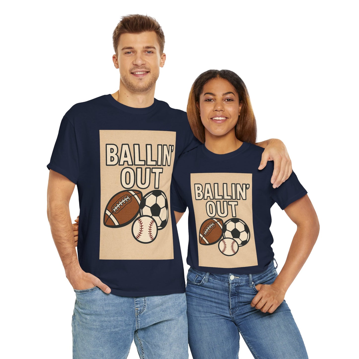 "Ballin' Out" Unisex Sporty Graphic Tee