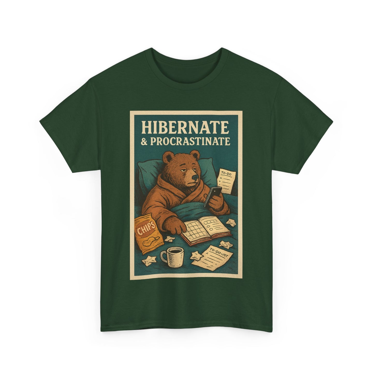 Men's Hibernate & Procrastinate Bear Tee