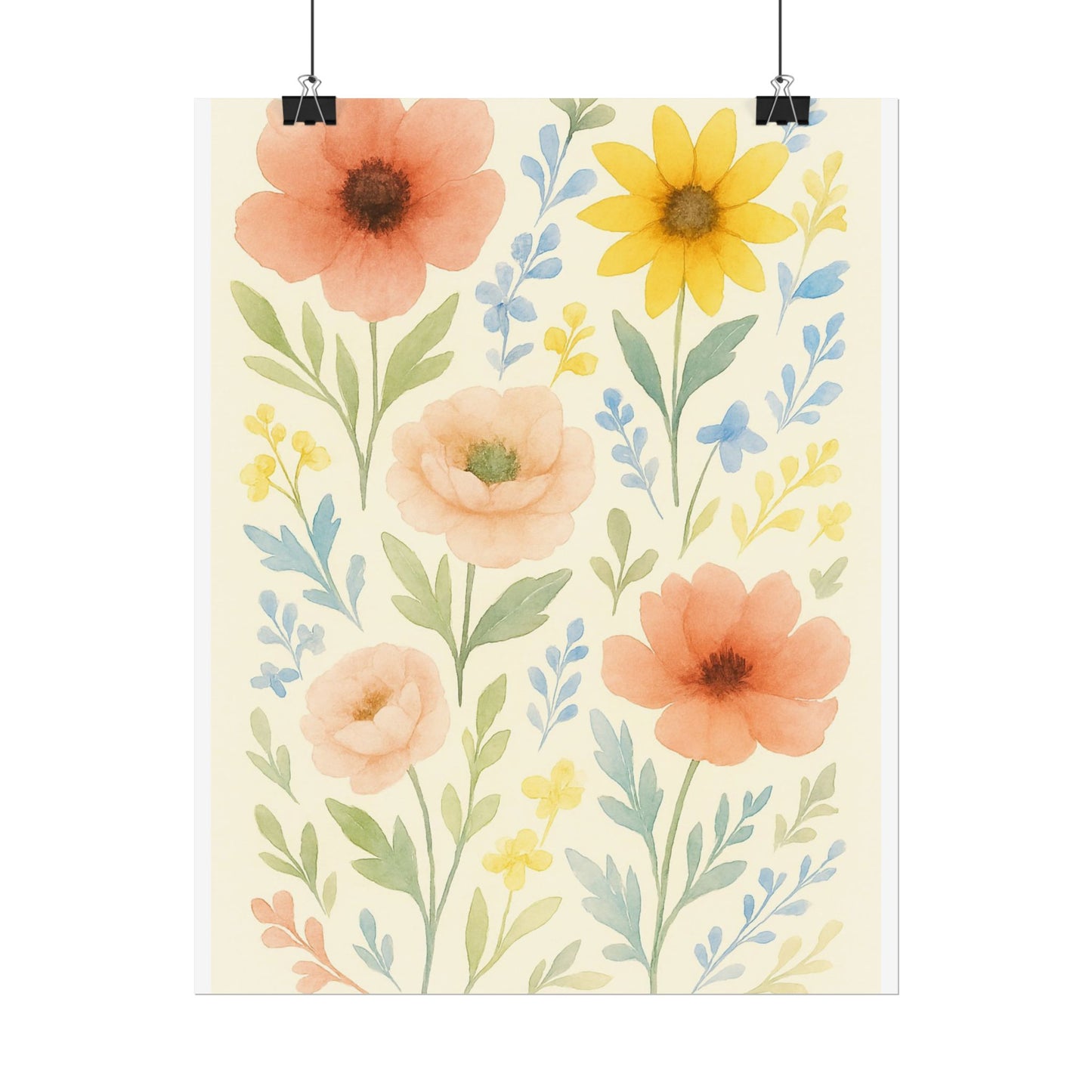 Vintage Watercolour Floral Art