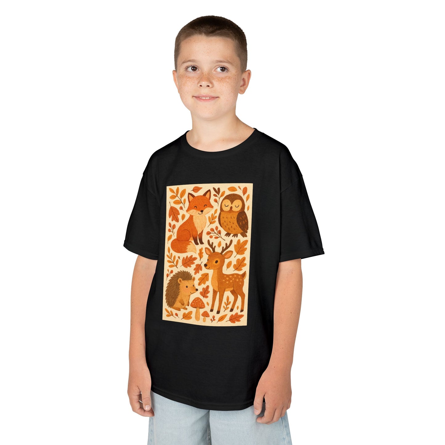 Autumn Forest Animal Kids Tee