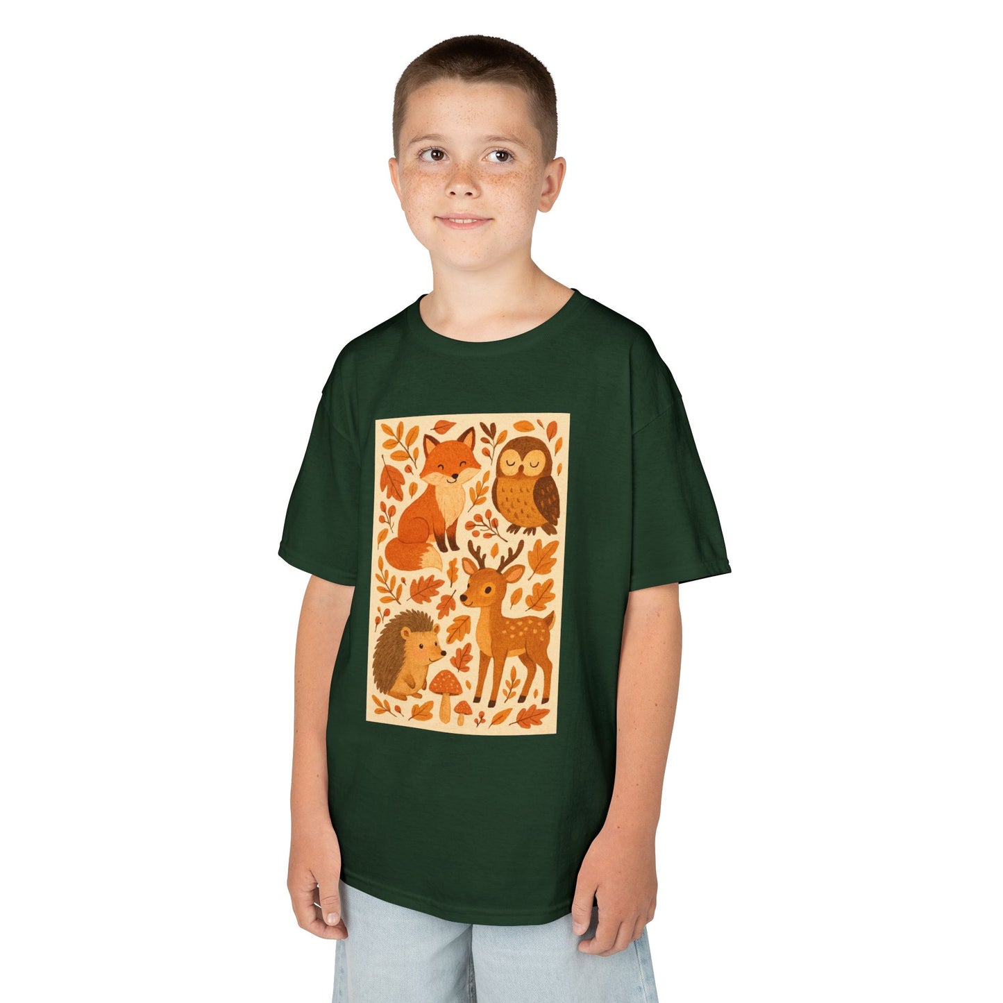 Autumn Forest Animal Kids Tee