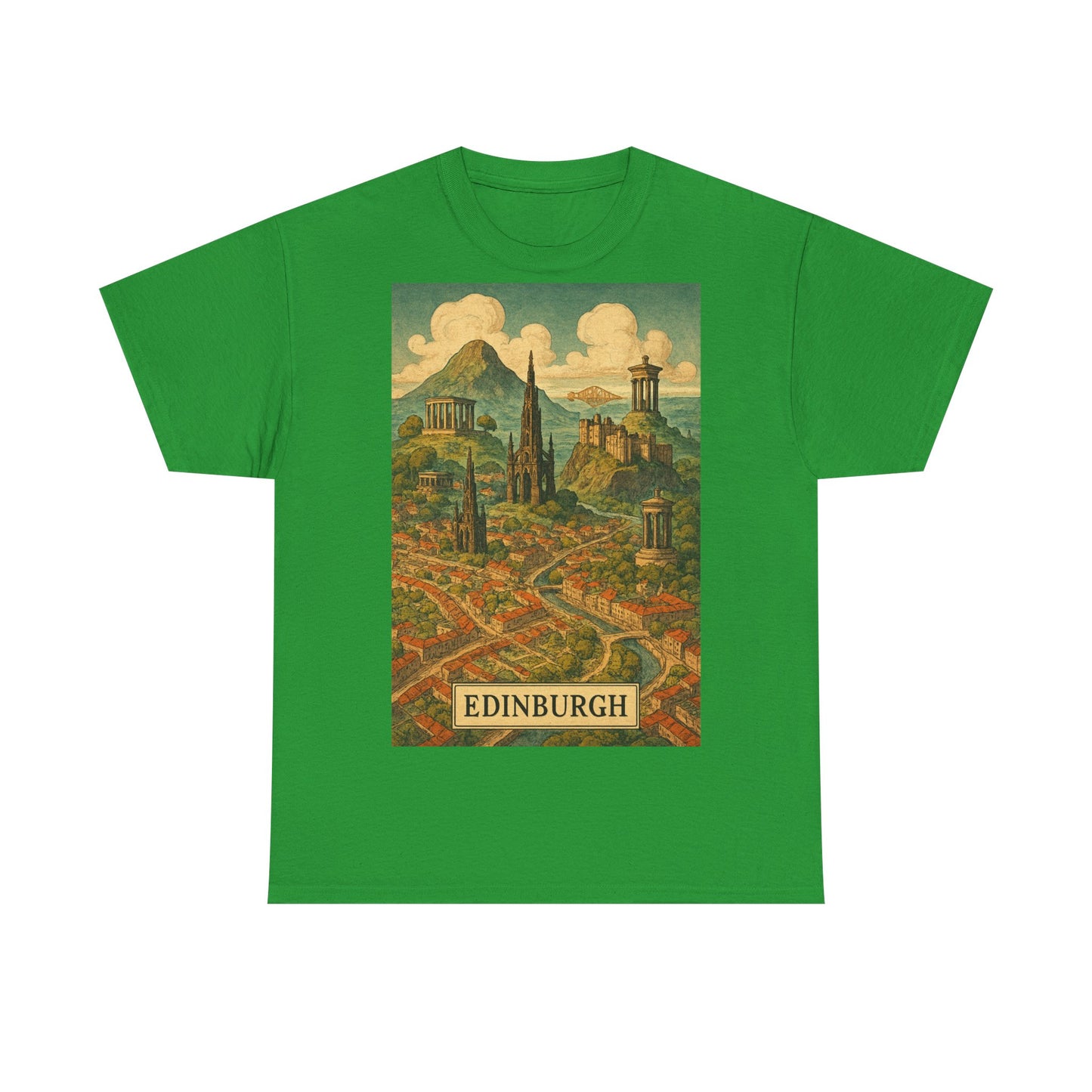 Adult Unisex Surreal Edinburgh Scenic Vintage Tee