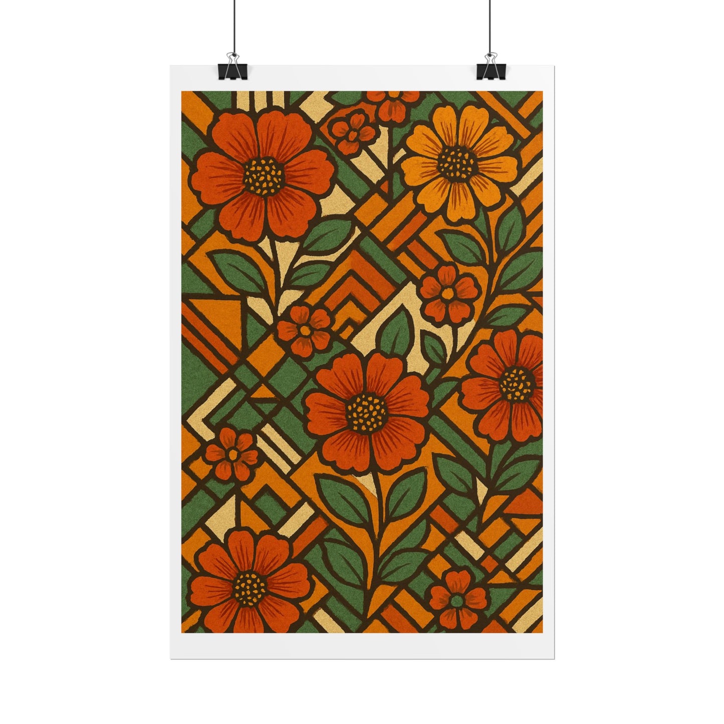 Geometrical Floral Print - Perfect For Home