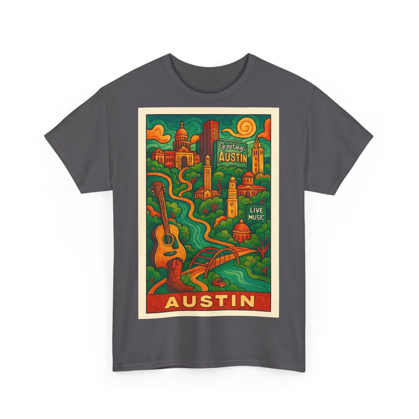 Adult Unisex Austin Surreal Graphic Tee