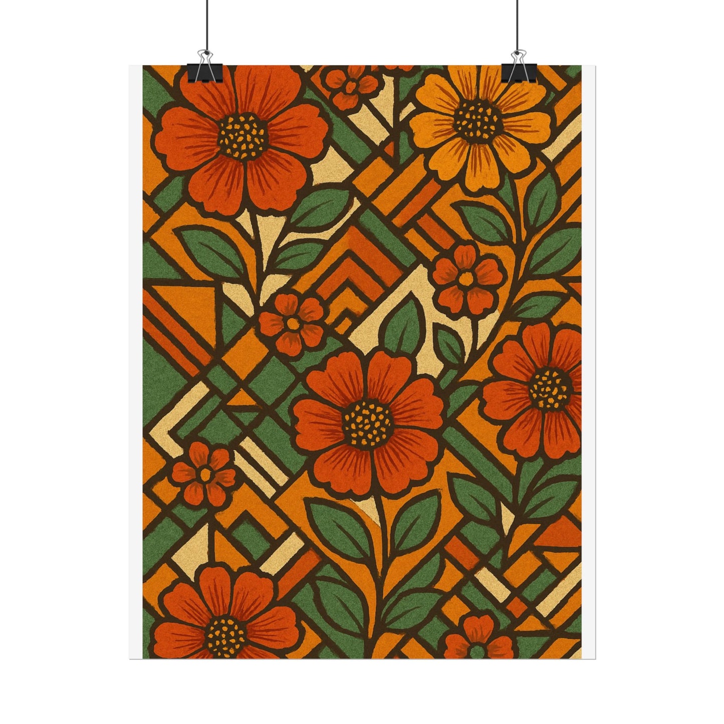Geometrical Floral Print - Perfect For Home