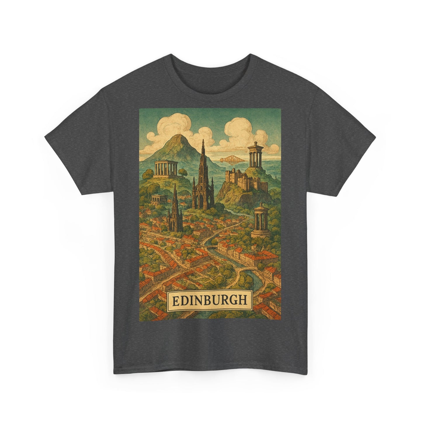 Adult Unisex Surreal Edinburgh Scenic Vintage Tee