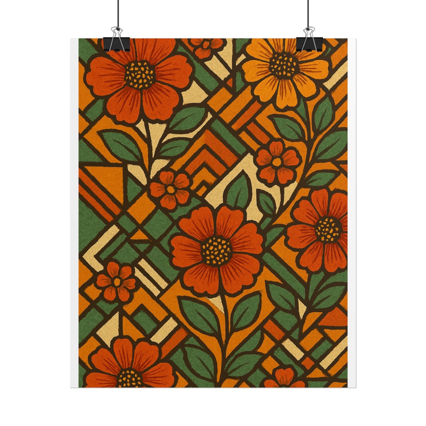 Geometrical Floral Print - Perfect For Home