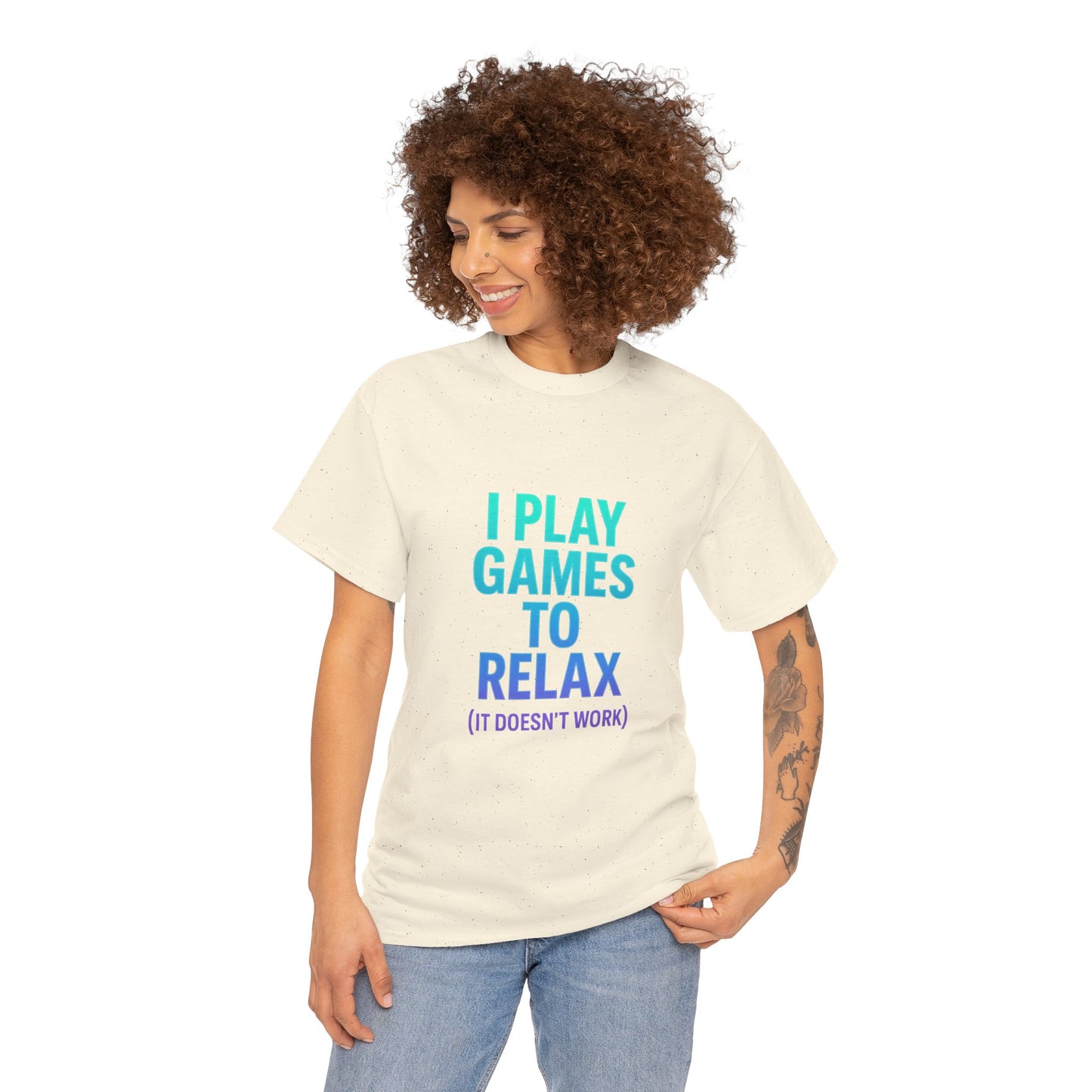 Relaxing Gamer T‑Shirt – "I Play Games to Relax (It Doesn't Work)"