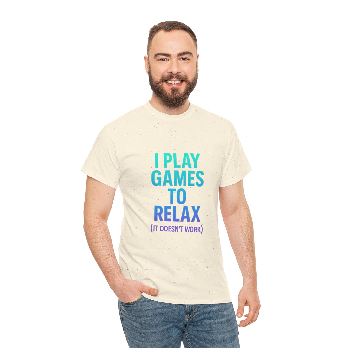 Relaxing Gamer T‑Shirt – "I Play Games to Relax (It Doesn't Work)"