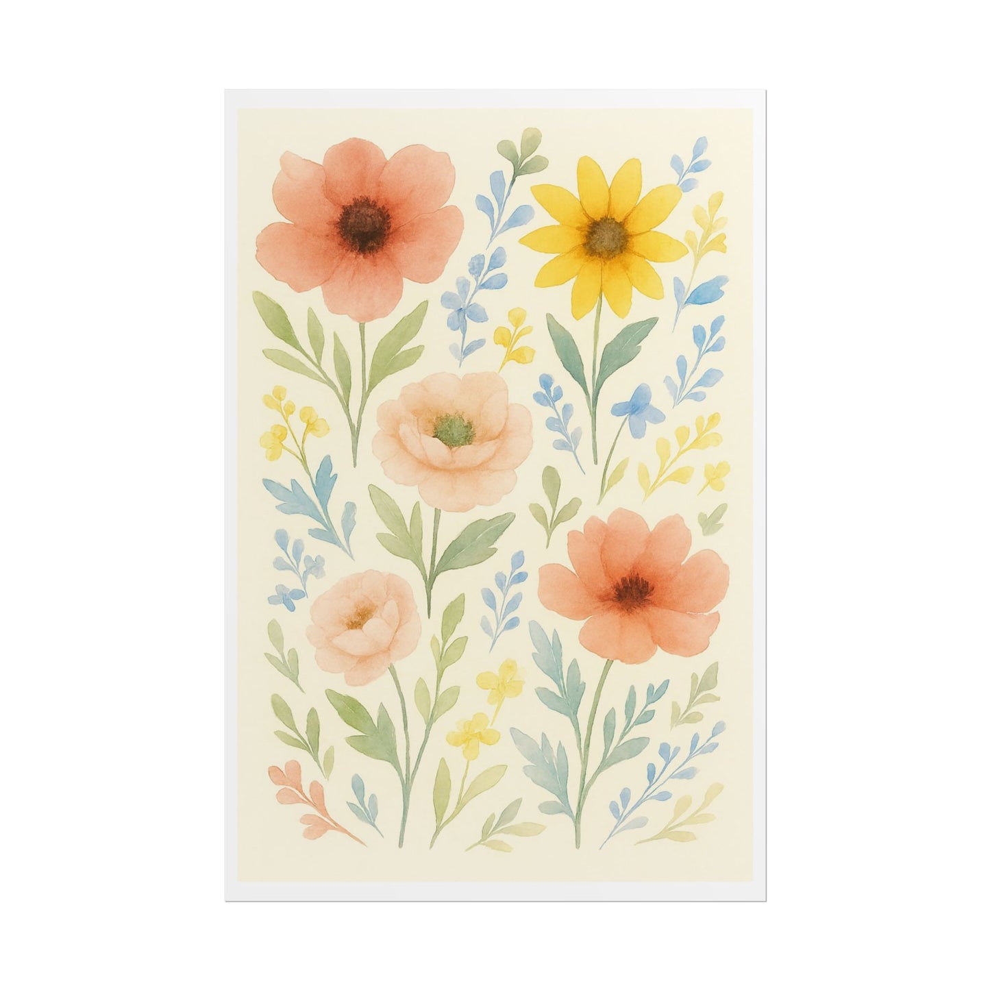 Vintage Watercolour Floral Art