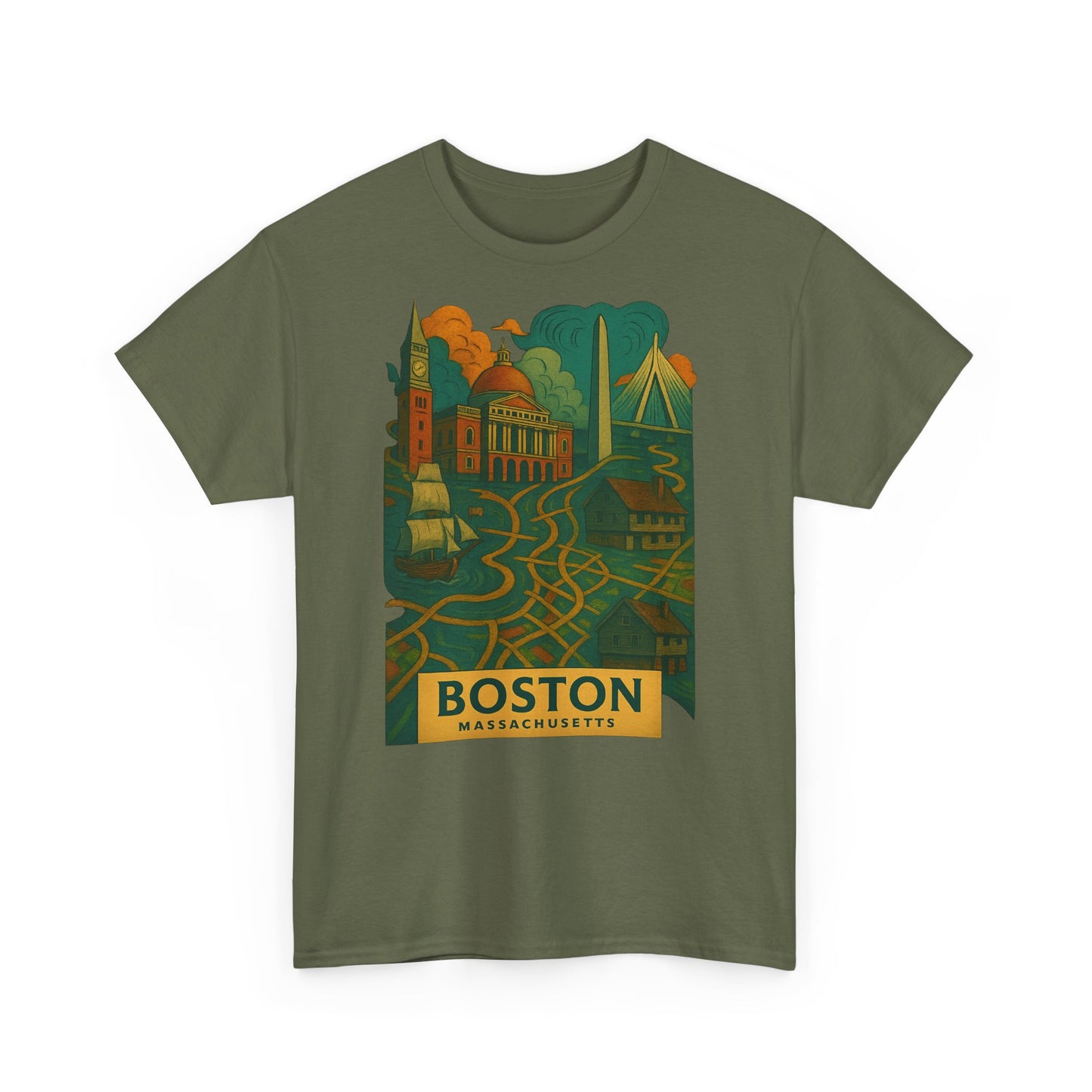 Adult Unisex Boston Surreal Tee