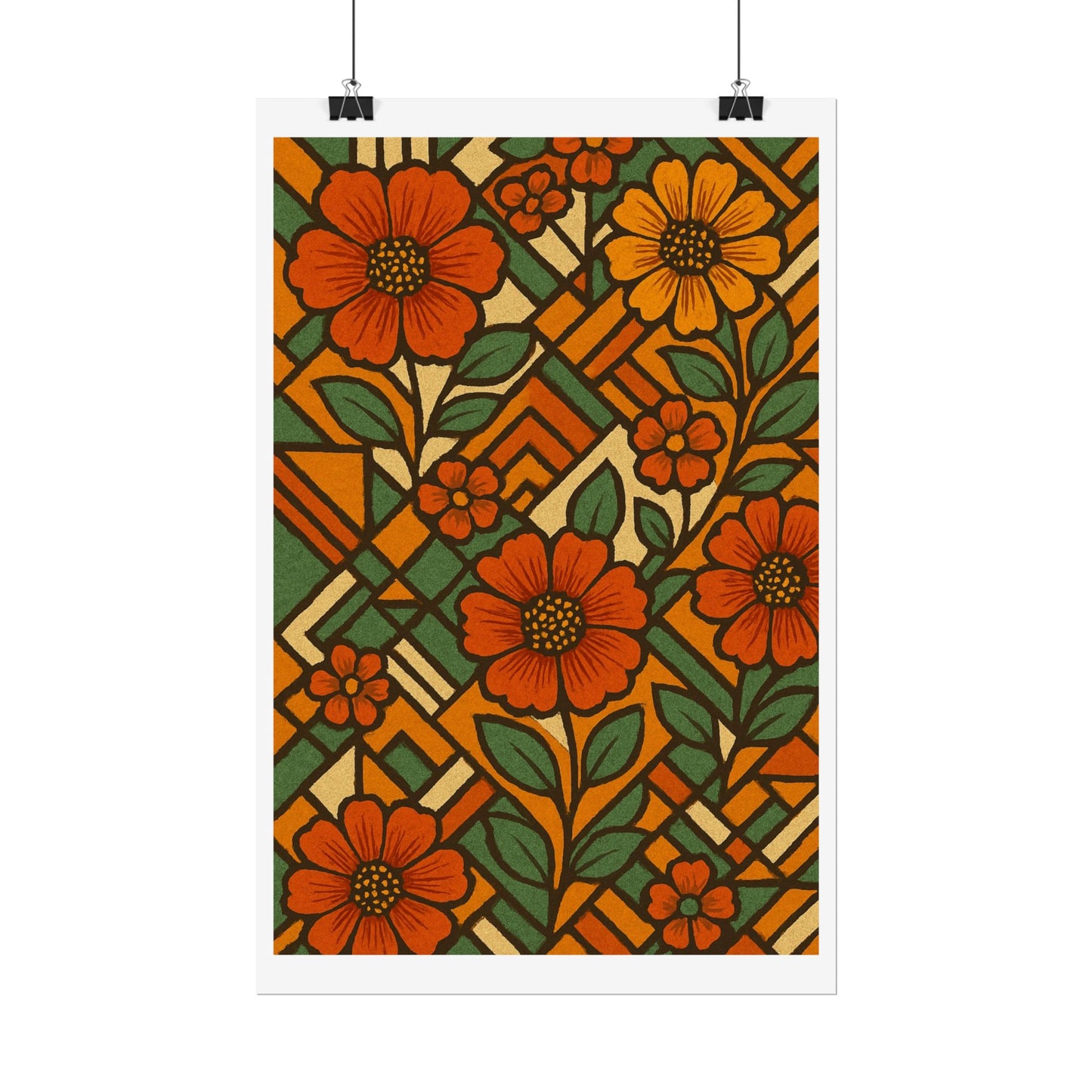 Geometrical Floral Print - Perfect For Home
