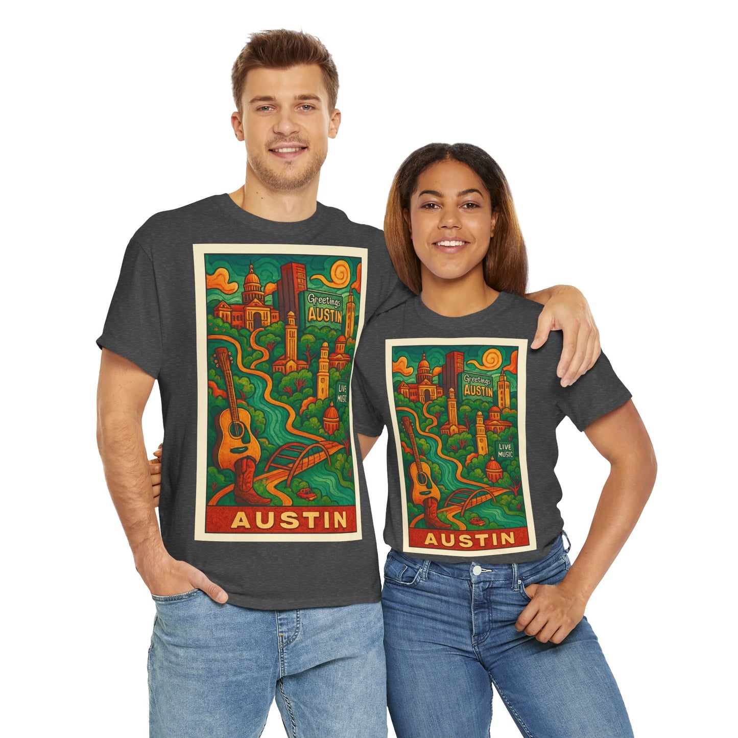 Adult Unisex Austin Surreal Graphic Tee