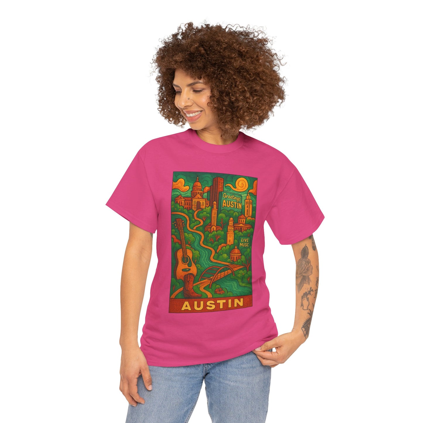 Adult Unisex Austin Surreal Graphic Tee (North America Customers)