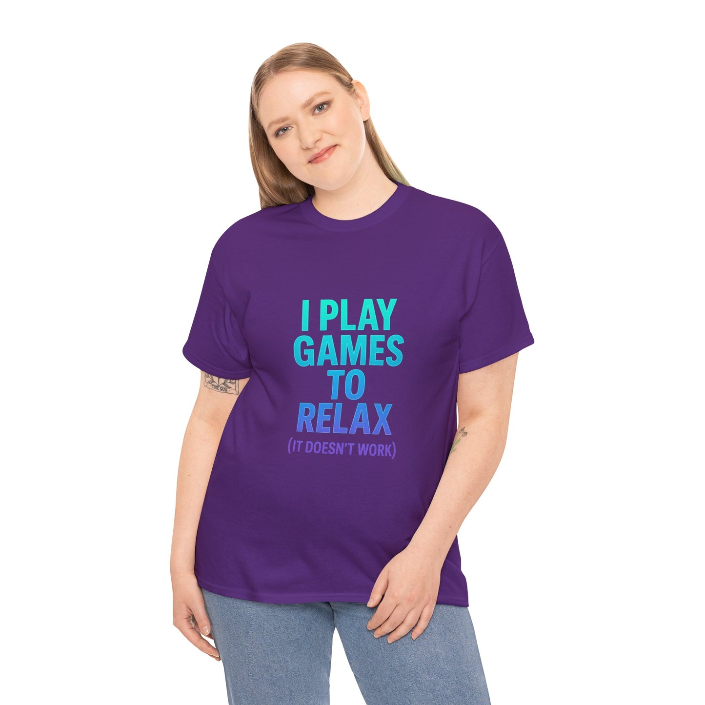 Relaxing Gamer T‑Shirt – "I Play Games to Relax (It Doesn't Work)"