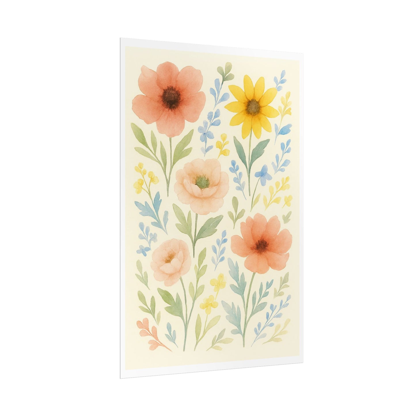 Vintage Watercolour Floral Art