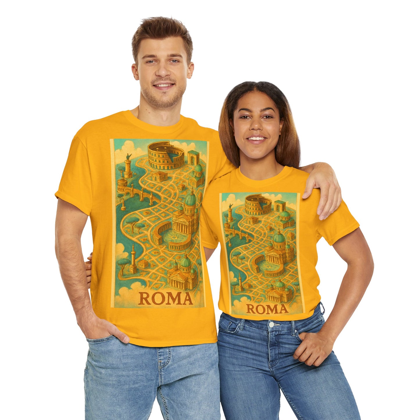 Adult Unisex Surreal Vintage Roma Map Tee