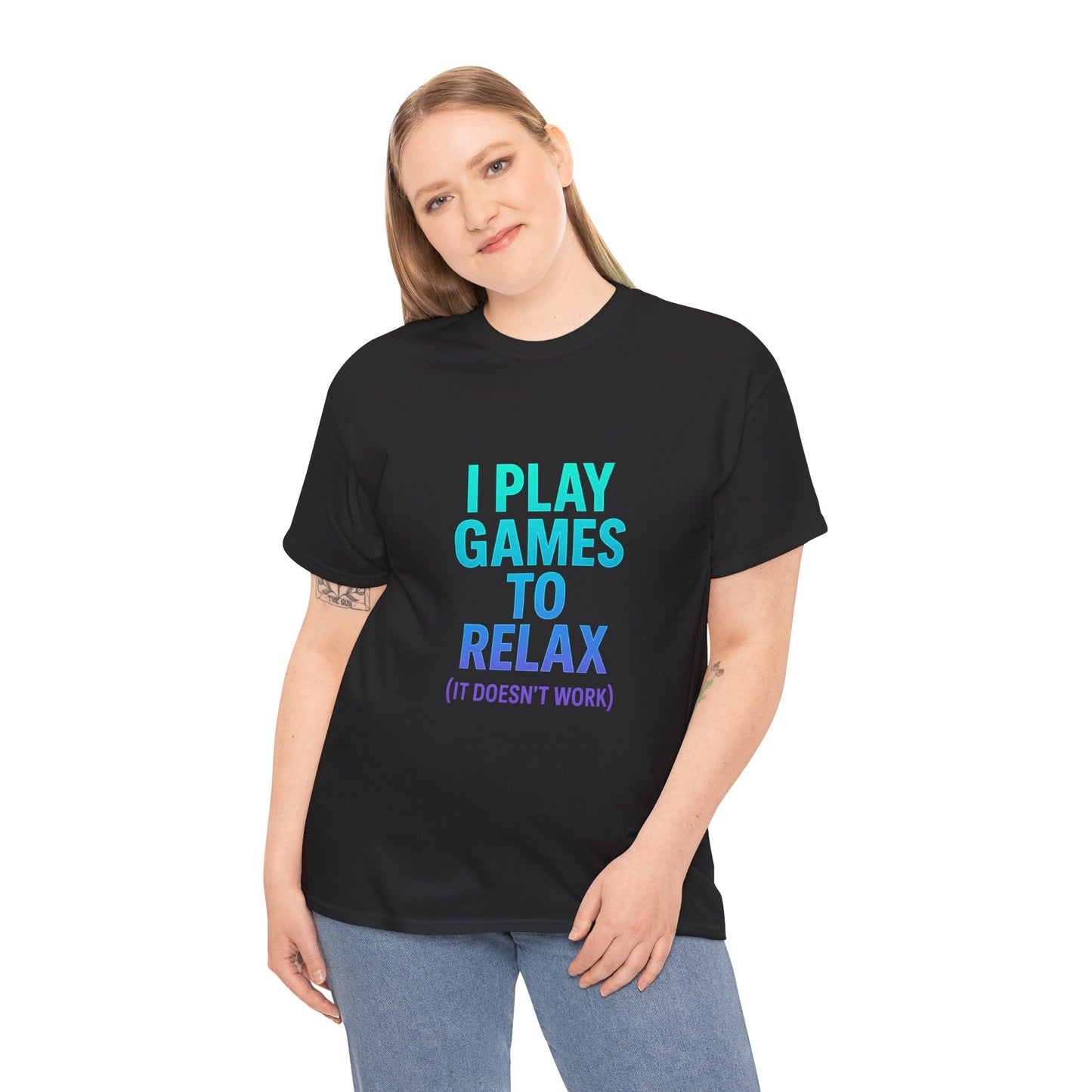Relaxing Gamer T‑Shirt – "I Play Games to Relax (It Doesn't Work)"