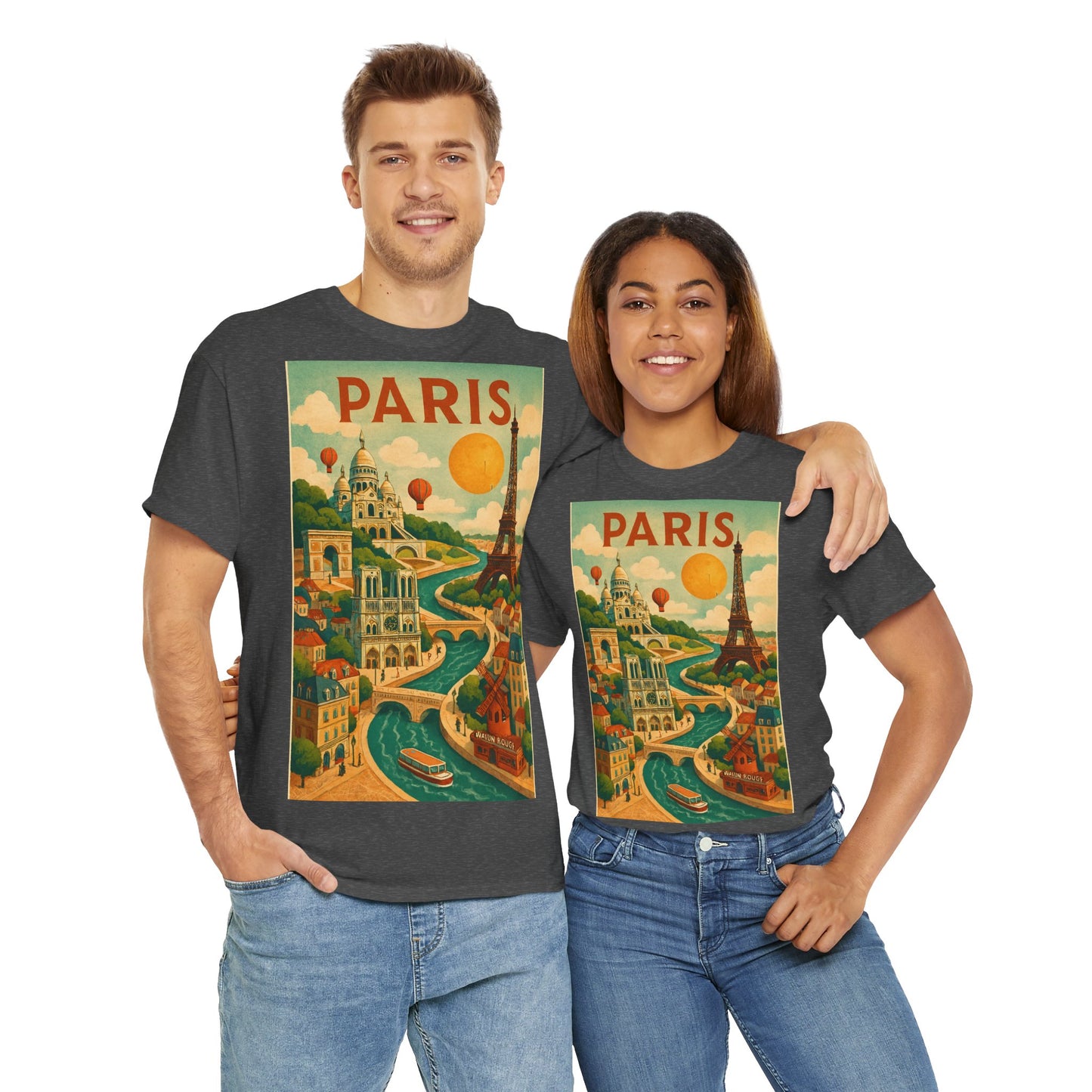 Adult Unisex Surreal Vintage Paris Graphic Tee