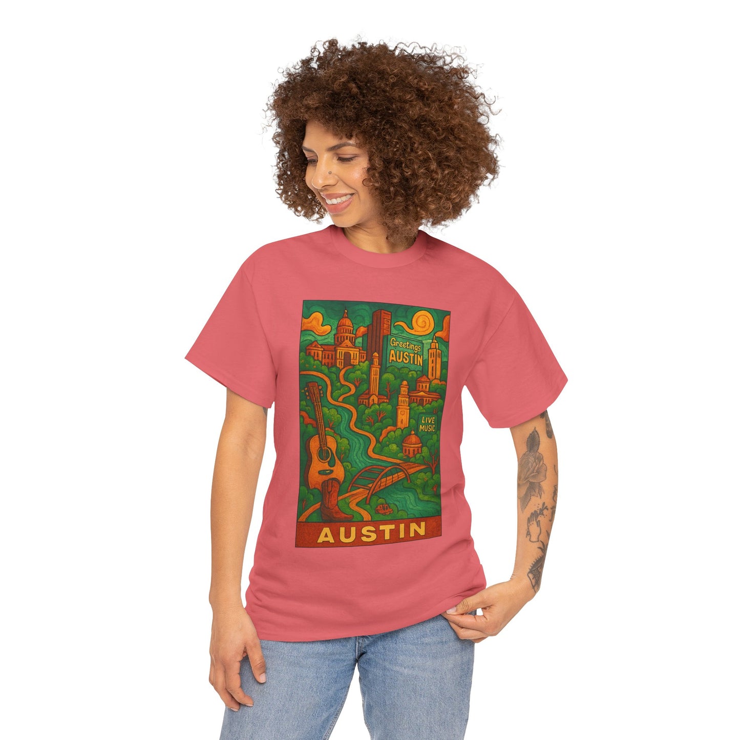 Adult Unisex Austin Surreal Graphic Tee (North America Customers)