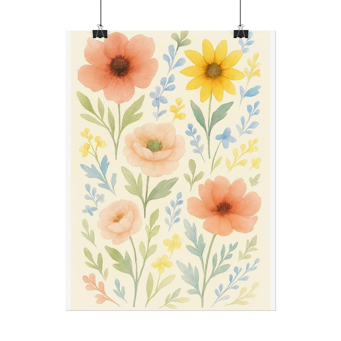 Vintage Watercolour Floral Art