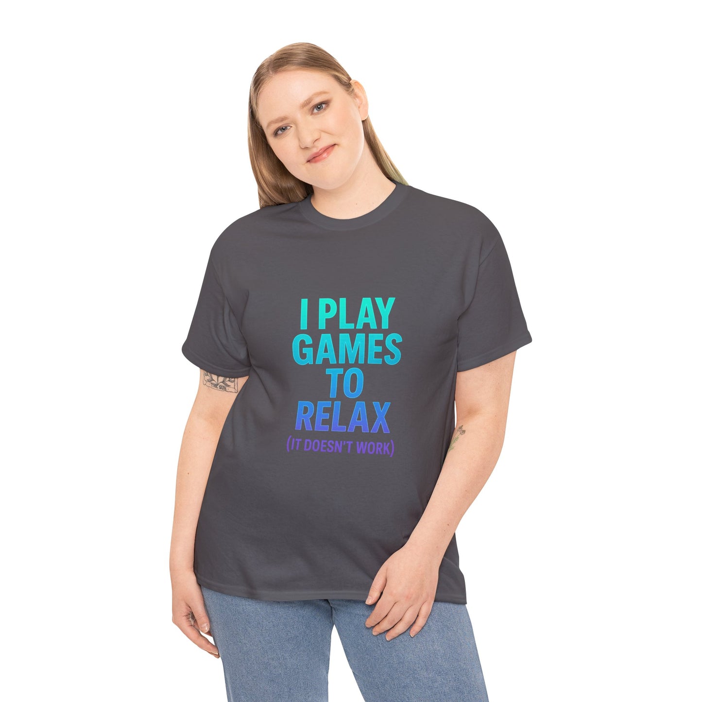 Relaxing Gamer T‑Shirt – "I Play Games to Relax (It Doesn't Work)"