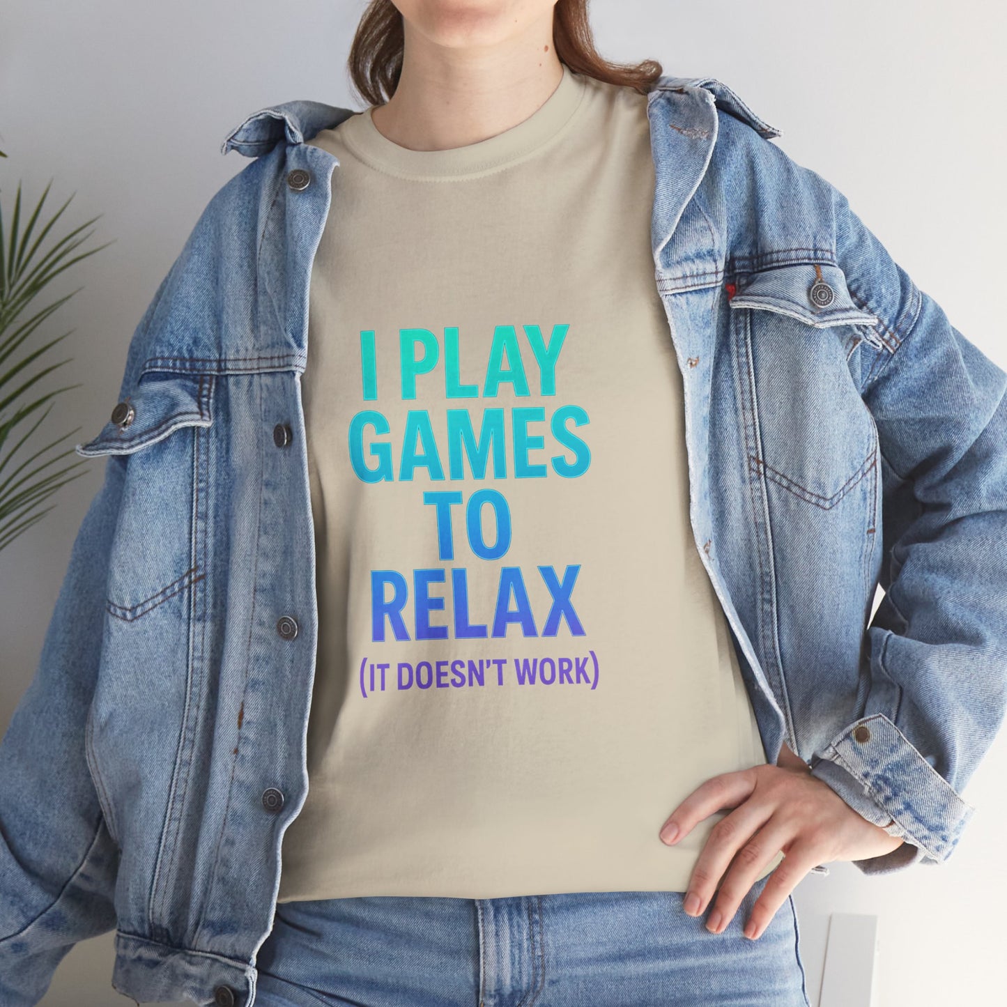 Relaxing Gamer T‑Shirt – "I Play Games to Relax (It Doesn't Work)"