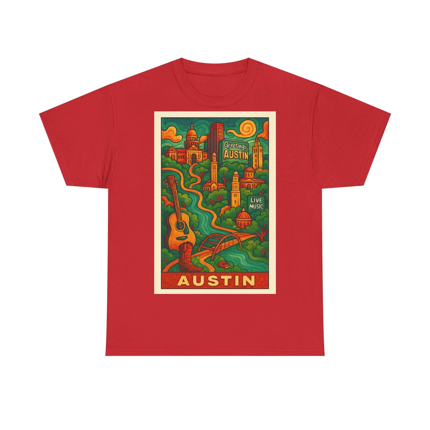 Adult Unisex Austin Surreal Graphic Tee