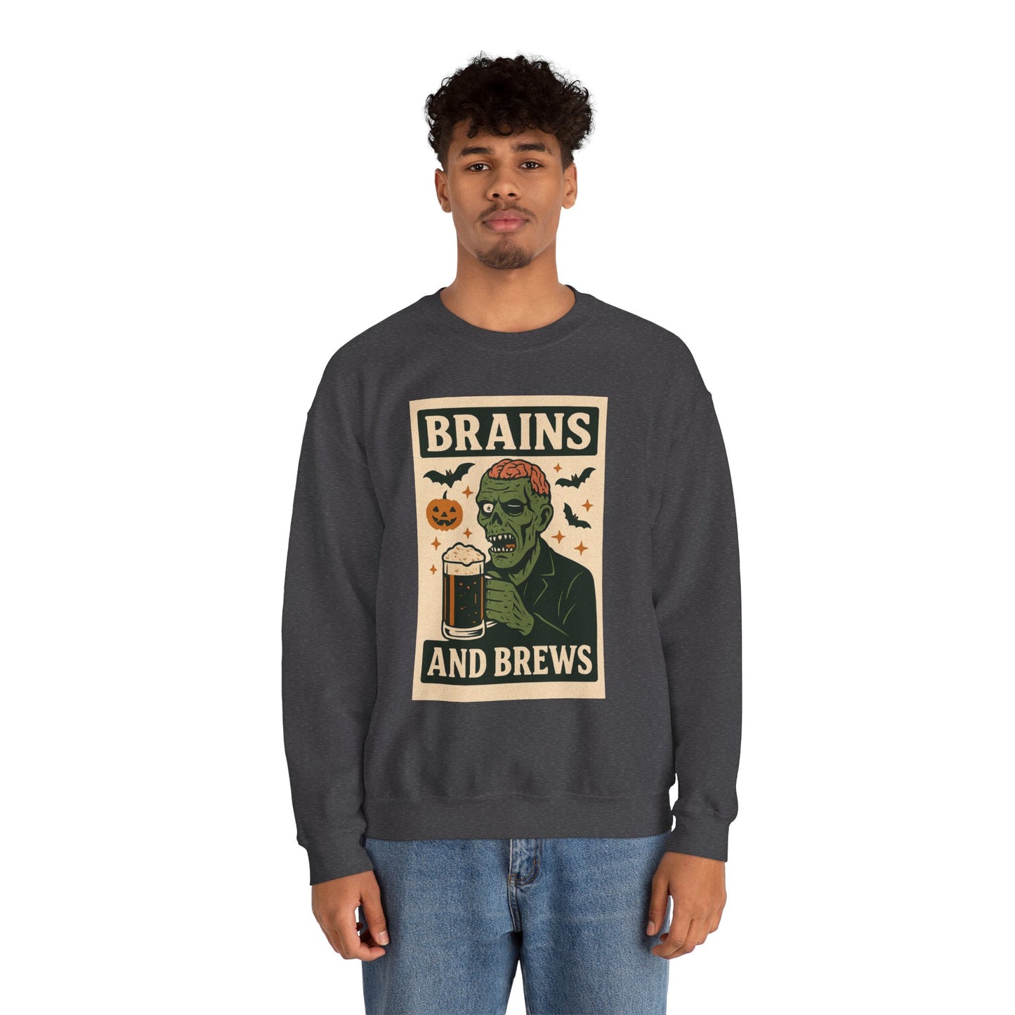 Brains and Brews Unisex Crewneck Sweatshirt